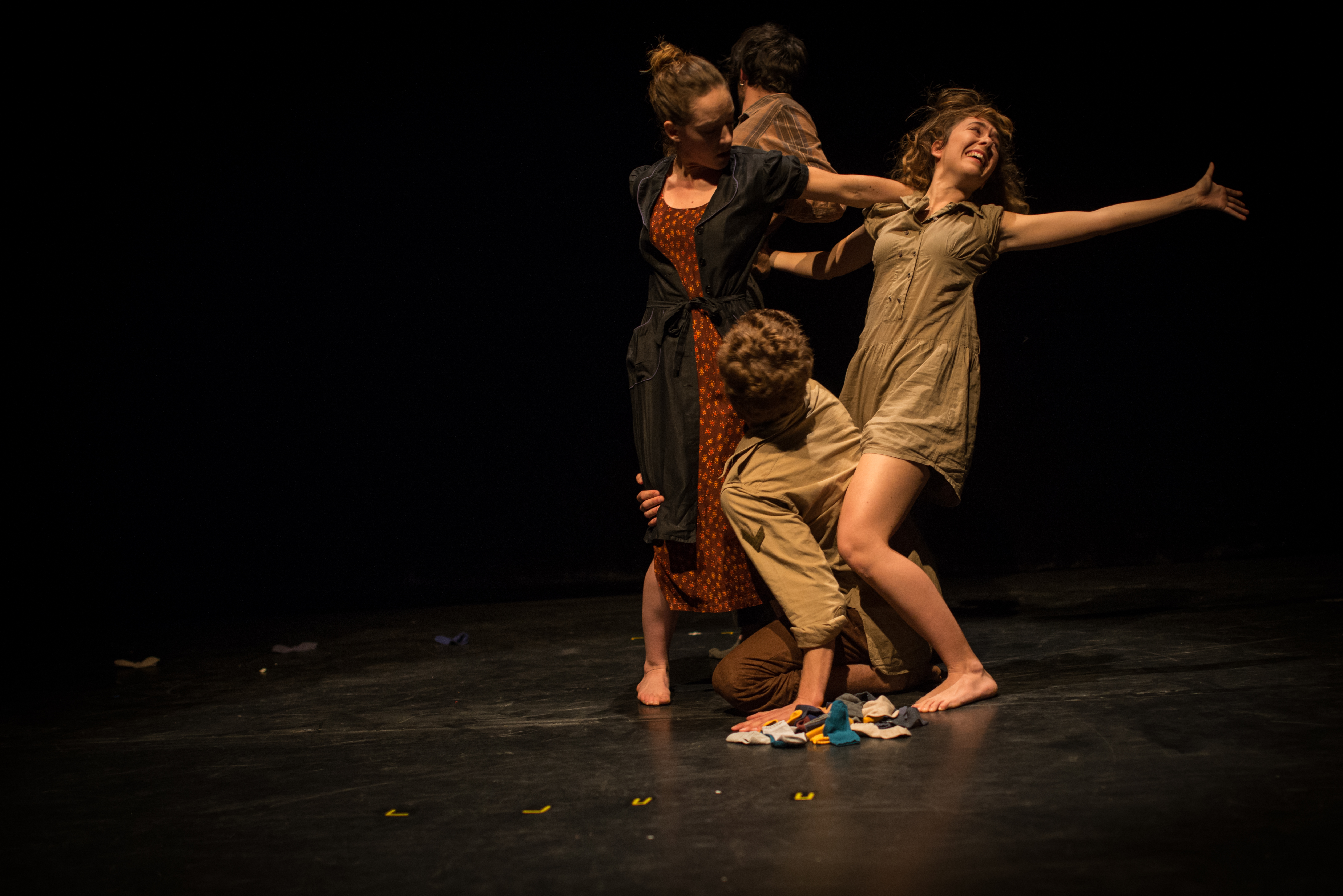 Performers performing physical performance