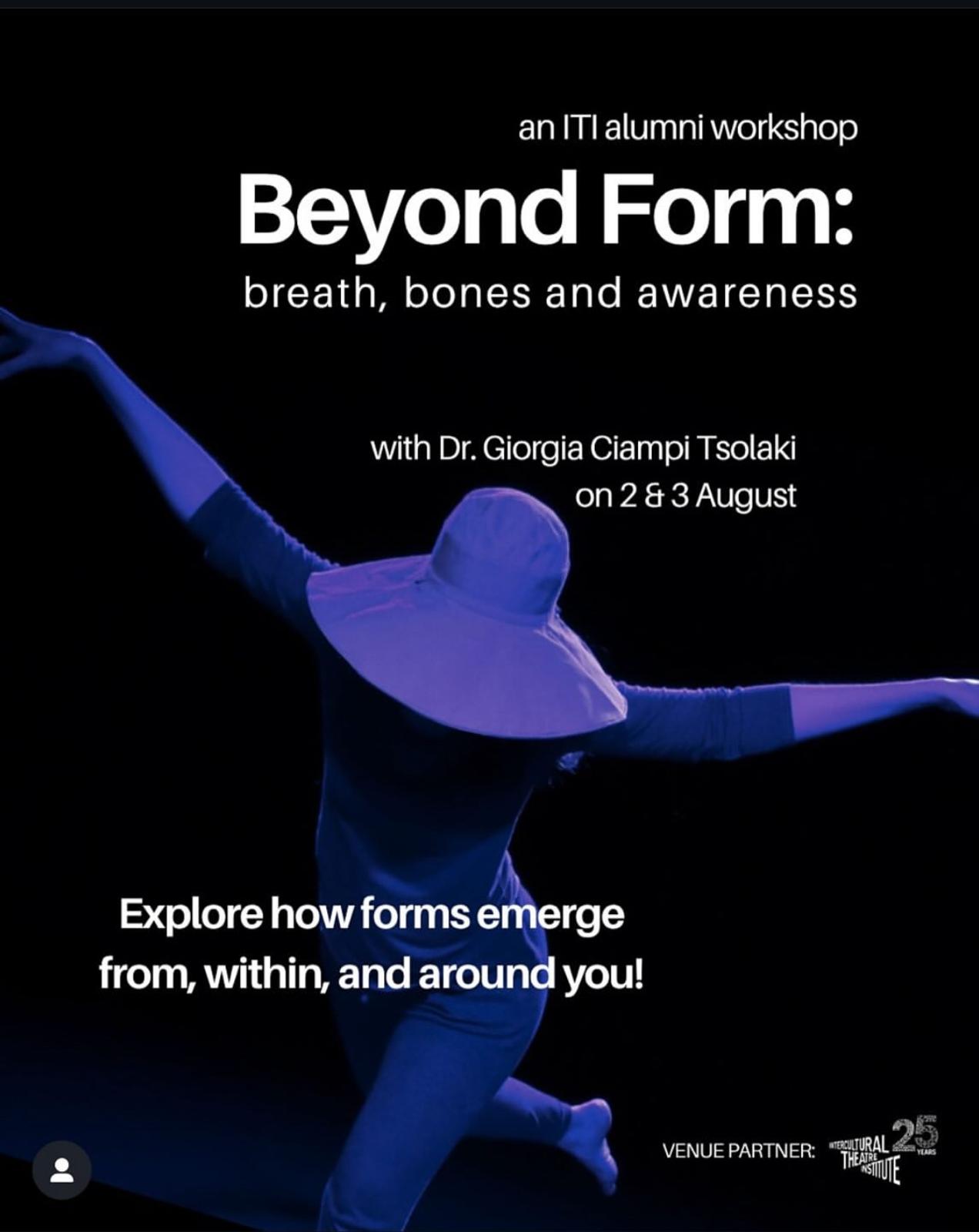 Giorgia guiding participant in stance, in studio